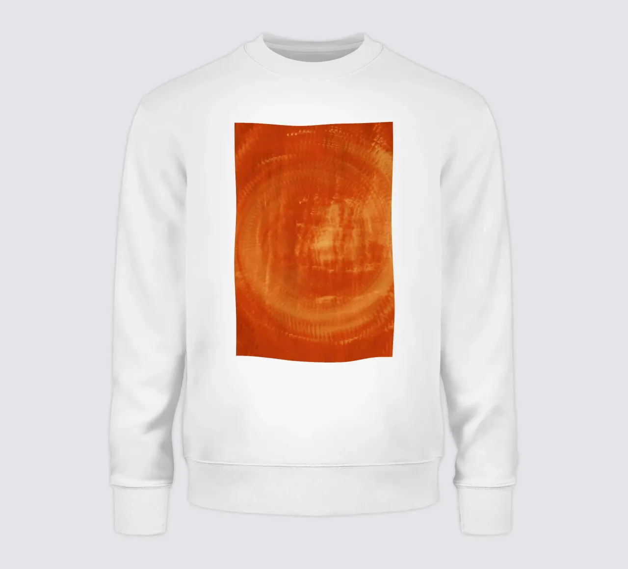 Abstraktes dynamisches Muster in orange und rot. Sweatshirt von Something for you