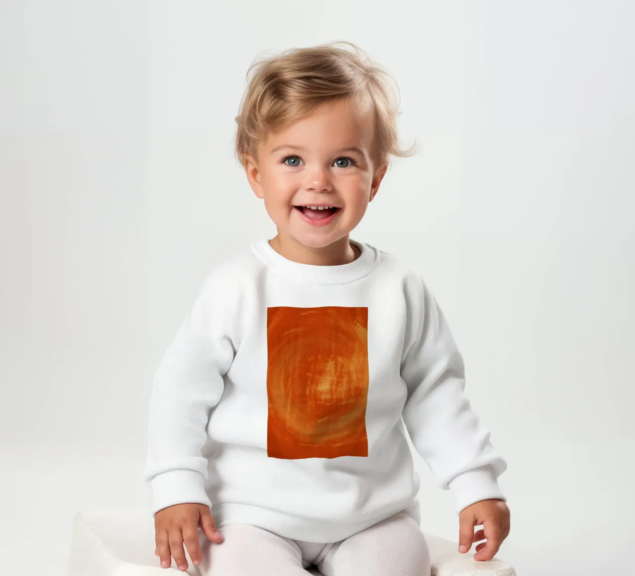 Modello dinamico astratto in arancione e rosso. felpa neonato da Something for you