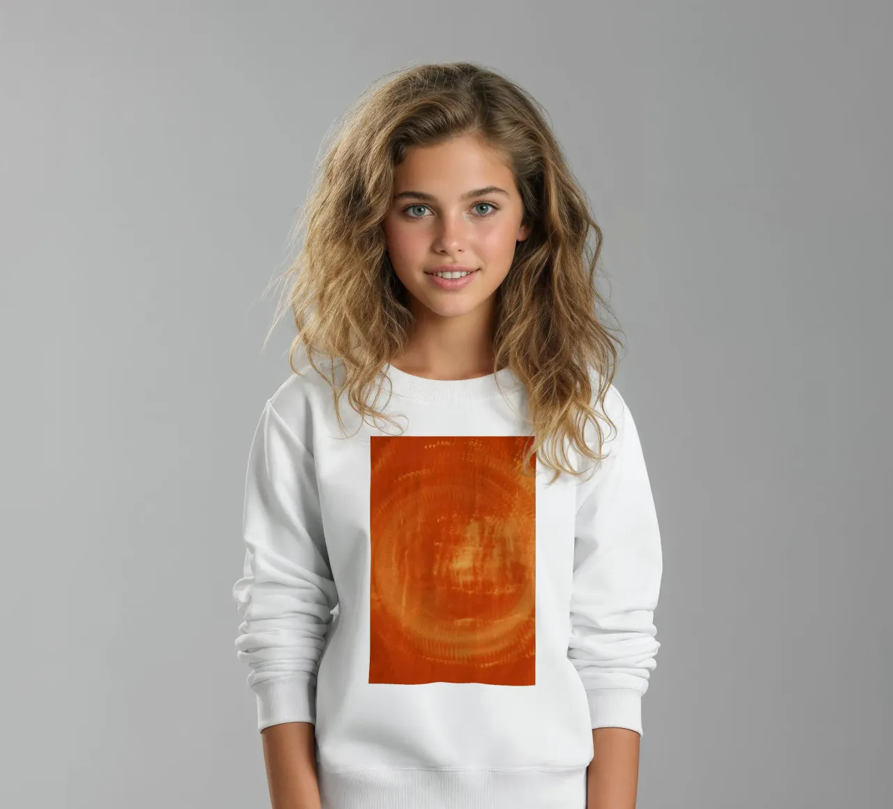 Modello dinamico astratto in arancione e rosso. felpa bambino da Something for you