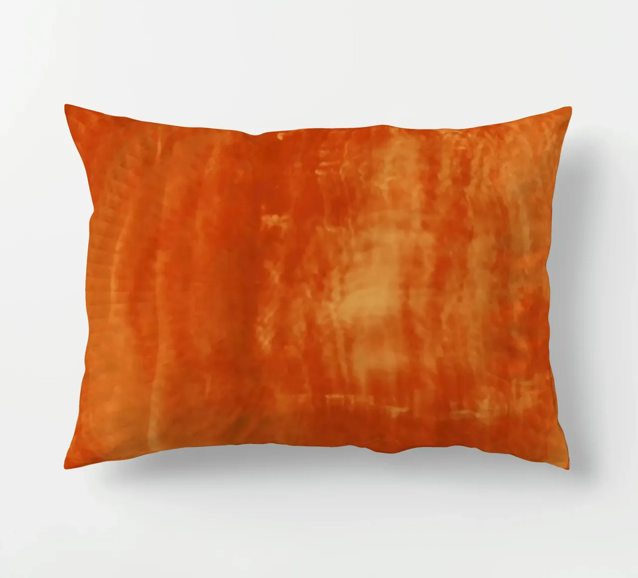 Abstract dynamic pattern in orange and red. decorative cushion by Something for you