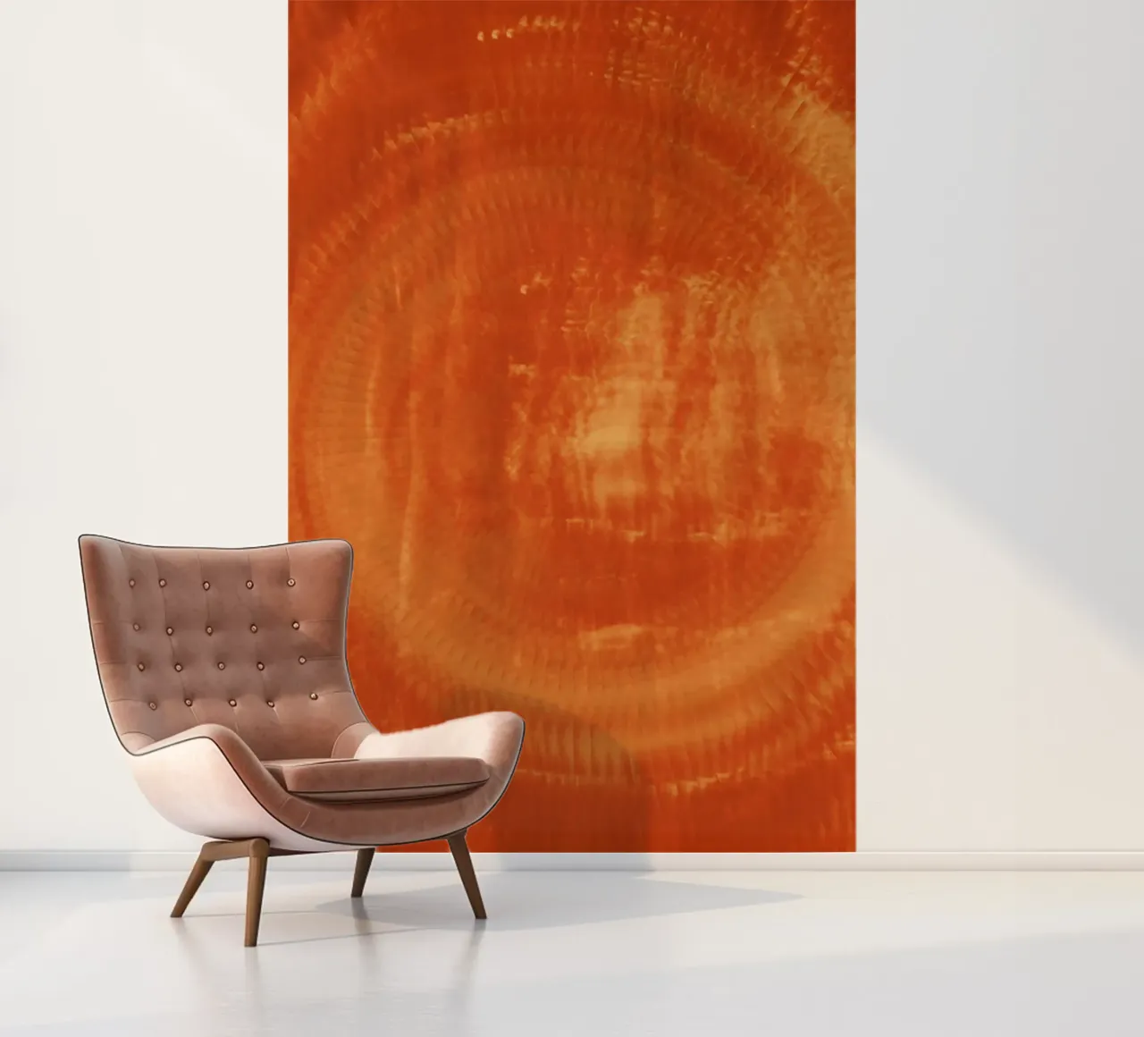 Abstract dynamic pattern in orange and red. photo wallpaper by Something for you