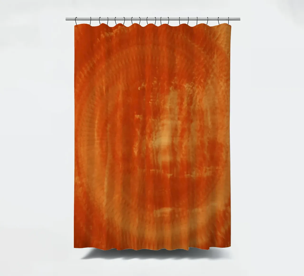 Abstract dynamic pattern in orange and red. shower curtain by Something for you