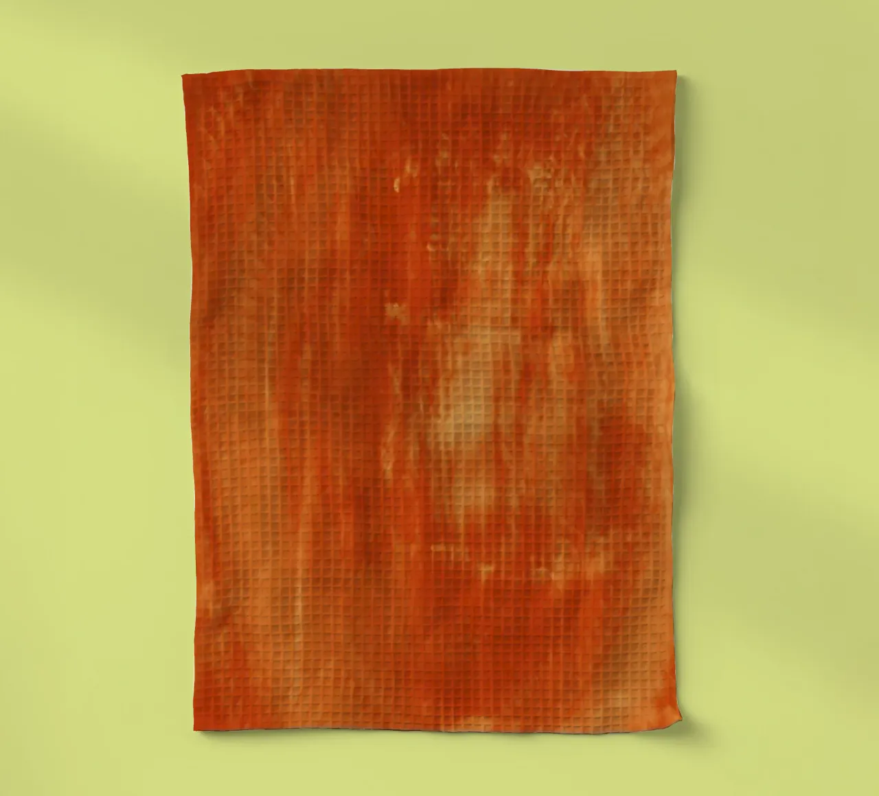 Motif dynamique abstrait en orange et rouge. torchon de Something for you