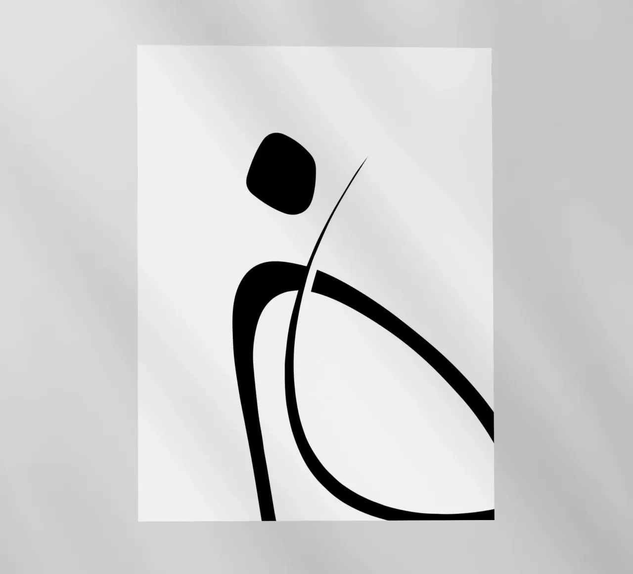 Interlocking Three | Minimalist Line Abstract pellicola backlit da sabidussi