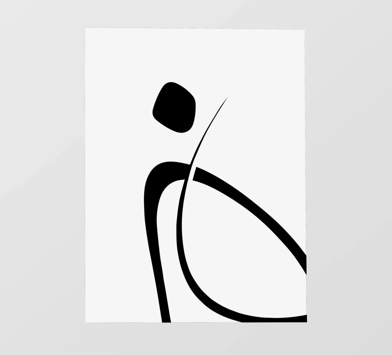 Interlocking Three | Minimalist Line Abstract telo in pvc da sabidussi