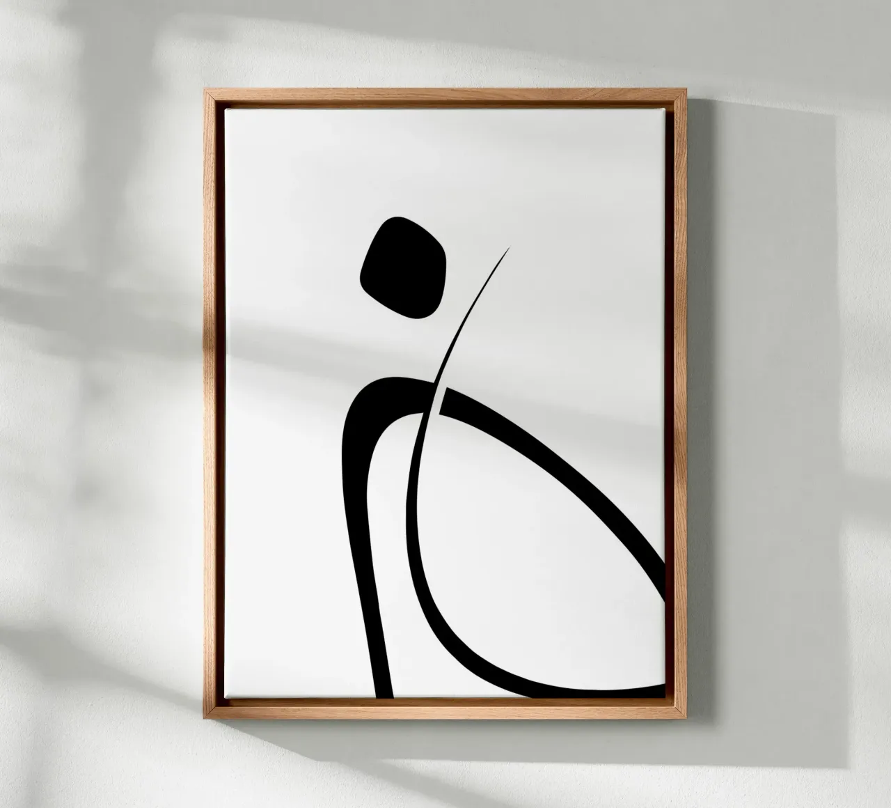 Interlocking Three | Minimalist Line Abstract Leinwand von sabidussi