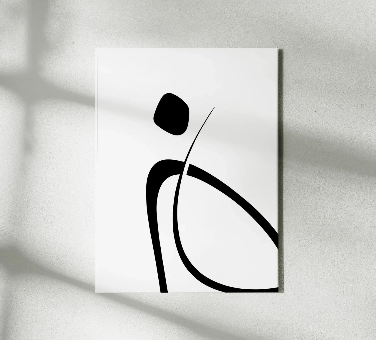 Interlocking Three | Minimalist Line Abstract tela da sabidussi