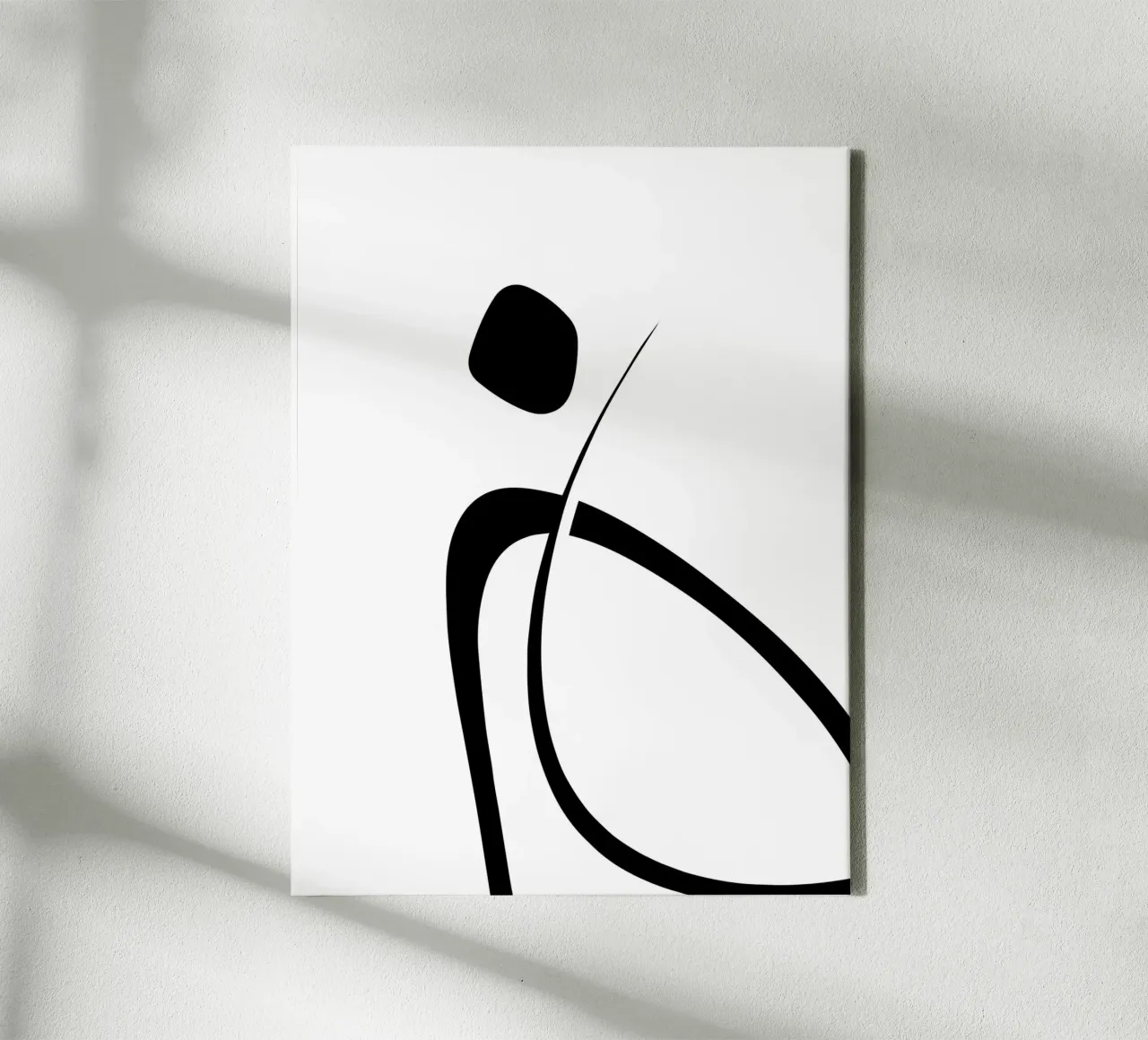 Interlocking Three | Minimalist Line Abstract Leinwand von sabidussi