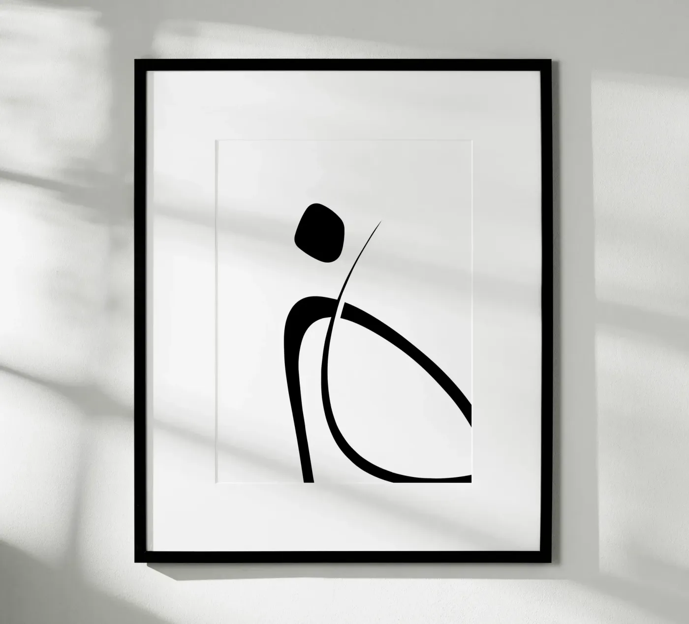 Interlocking Three | Minimalist Line Abstract poster da sabidussi