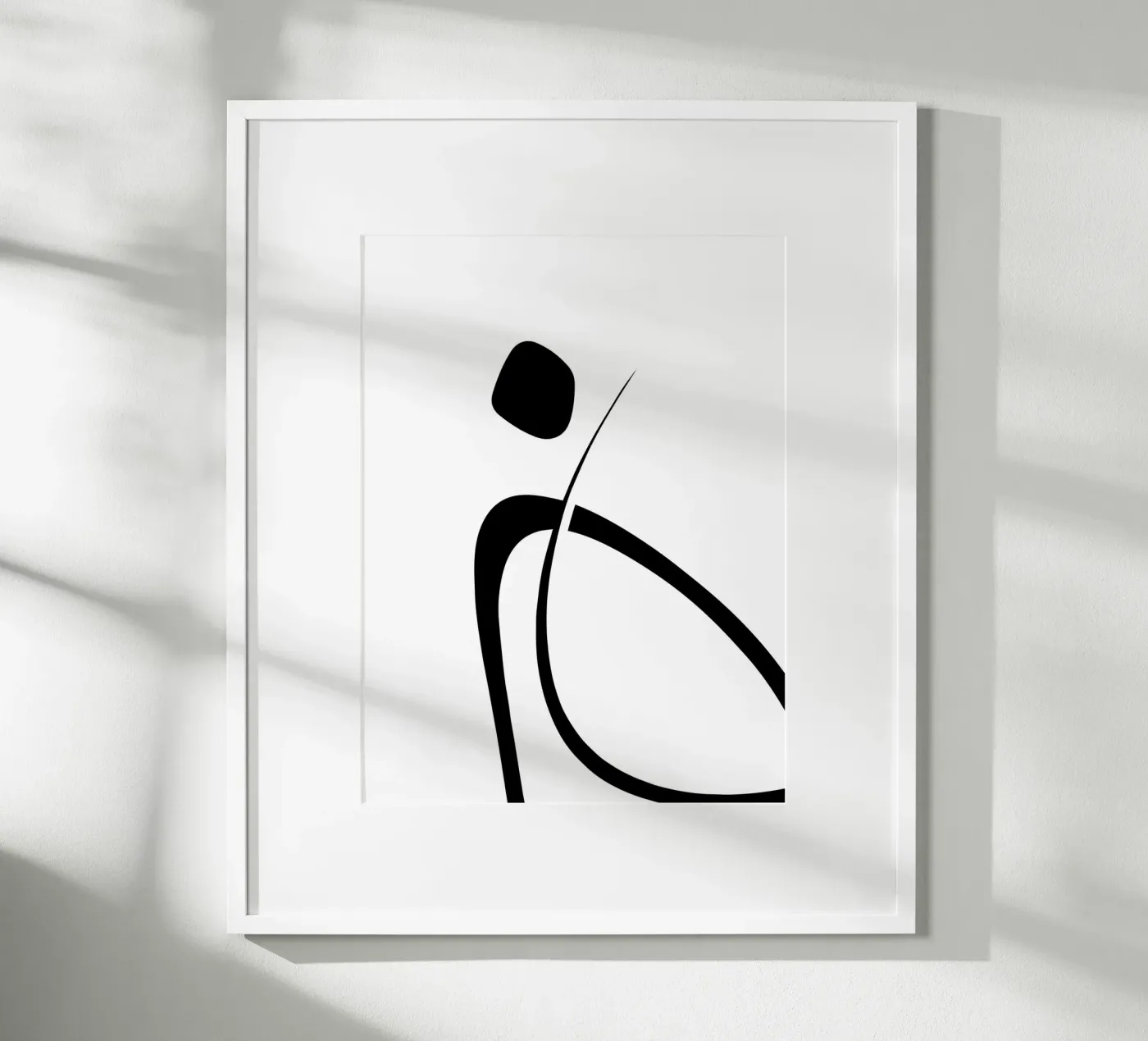 Interlocking Three | Minimalist Line Abstract poster da sabidussi