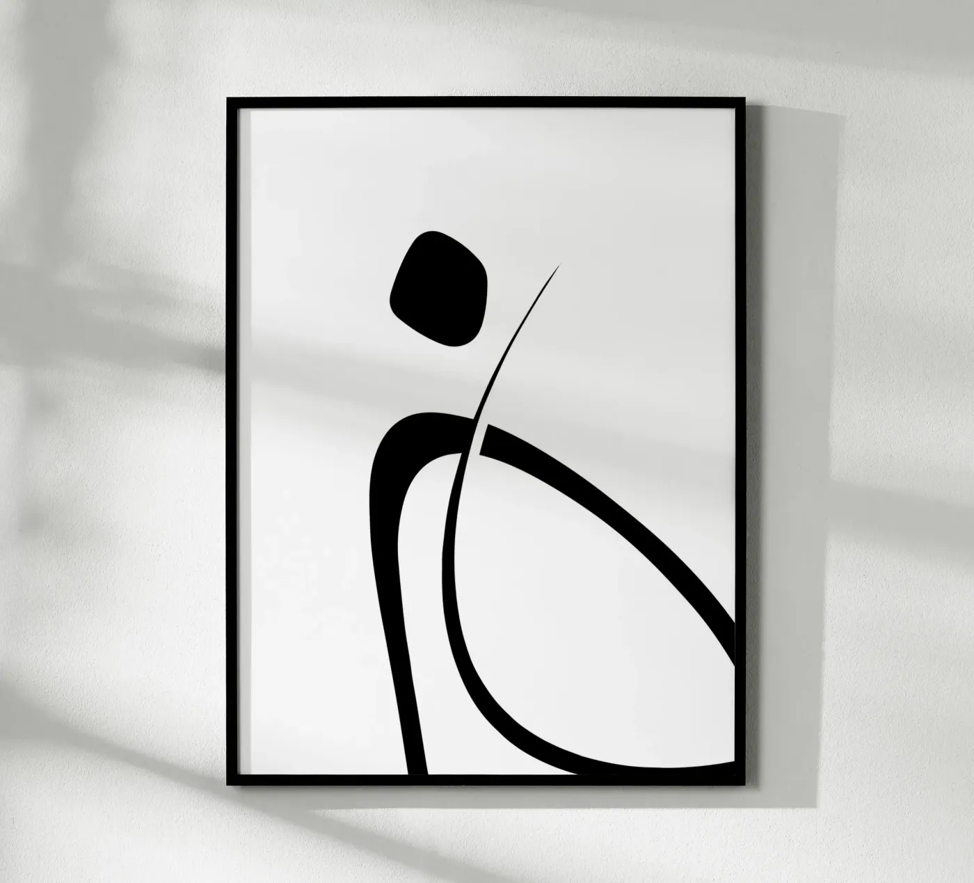 Interlocking Three | Minimalist Line Abstract poster da sabidussi