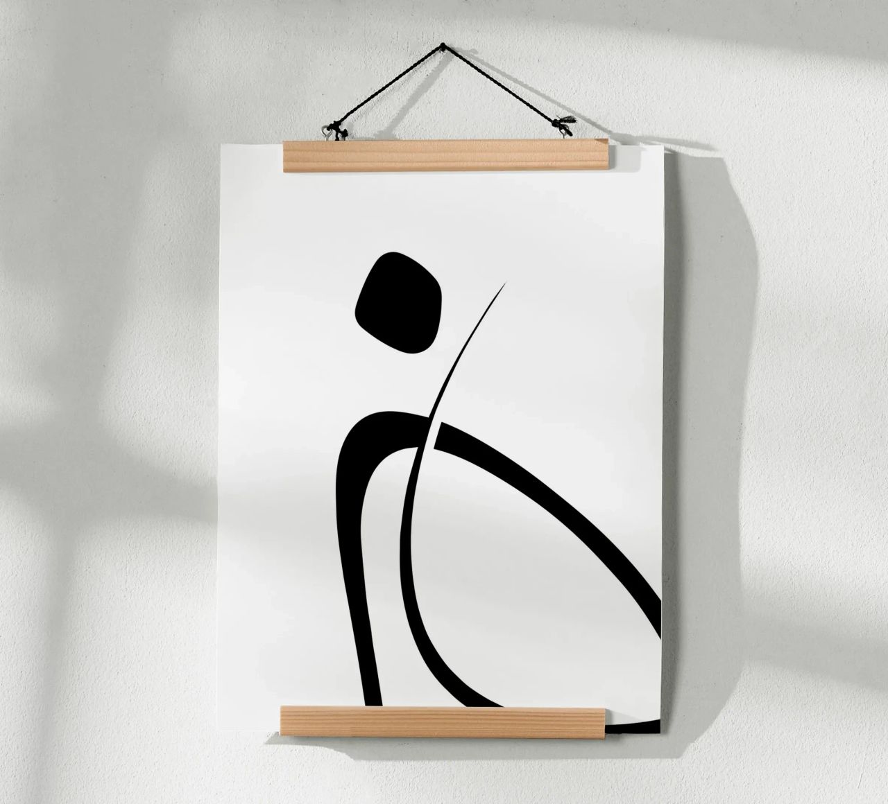 Interlocking Three | Minimalist Line Abstract poster de sabidussi