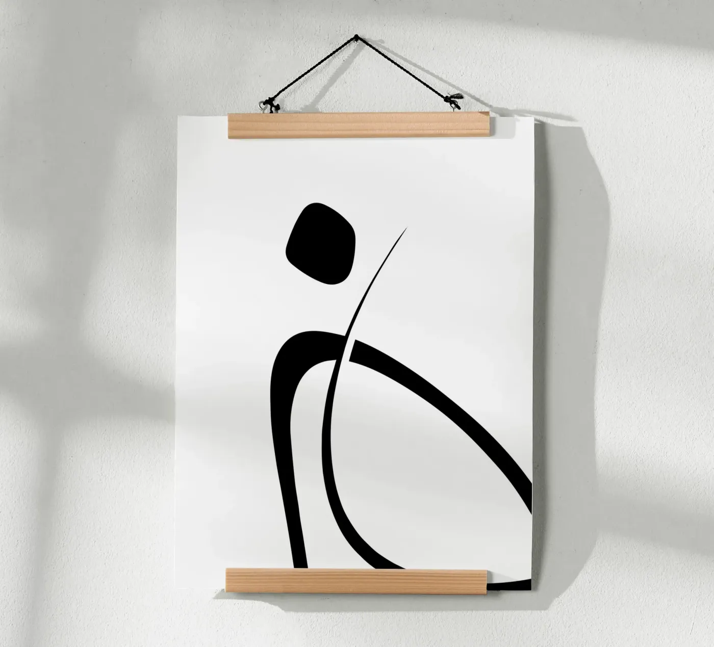 Interlocking Three | Minimalist Line Abstract poster da sabidussi