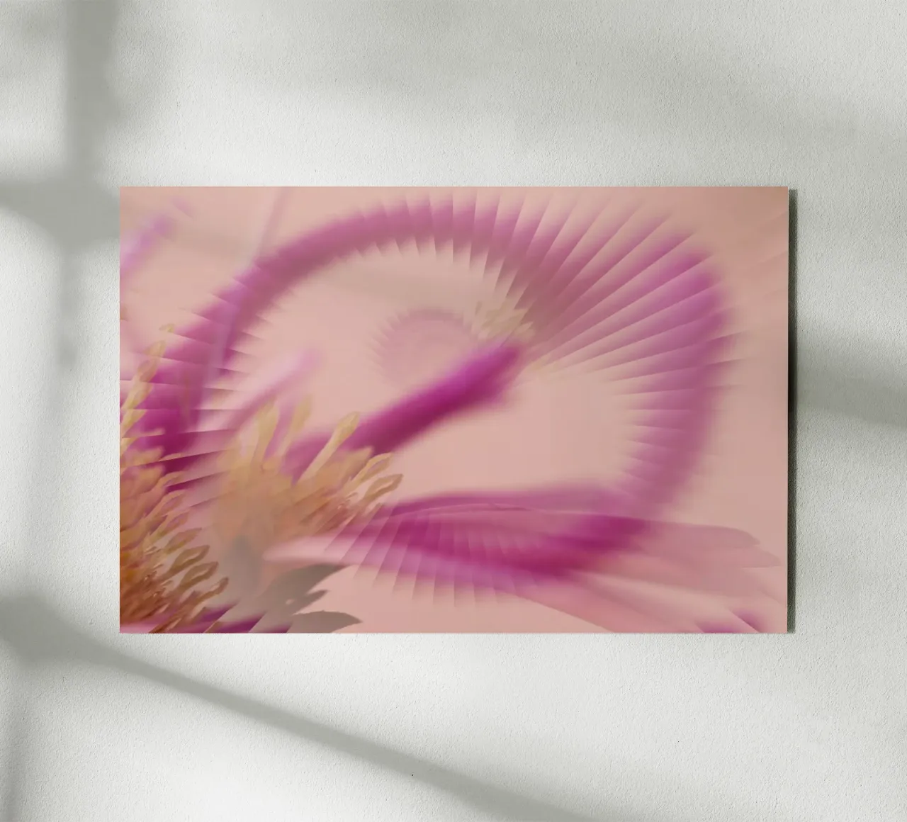 Abstract dynamic pattern in pink, purple and yellow. alu-dibond by Something for you