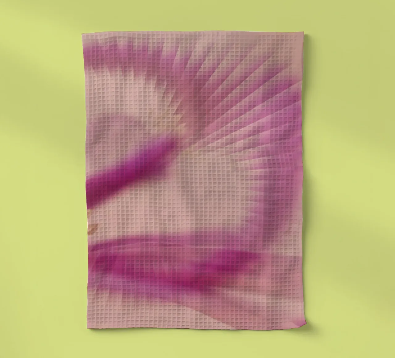 Motif dynamique abstrait en rose, violet et jaune. torchon de Something for you