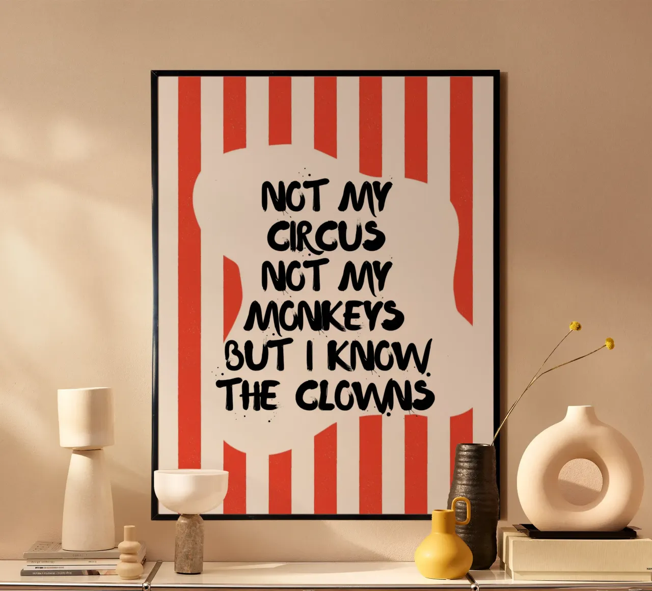 NON È IL MIO CIRCO, NON SONO LE MIE SCIMMIE, MA CONOSCO I PAGLIACCI. carta hahnemühle da ArtDesign by KBK