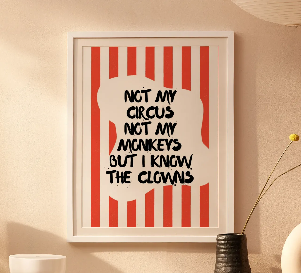 NON È IL MIO CIRCO, NON SONO LE MIE SCIMMIE, MA CONOSCO I PAGLIACCI. carta hahnemühle da ArtDesign by KBK