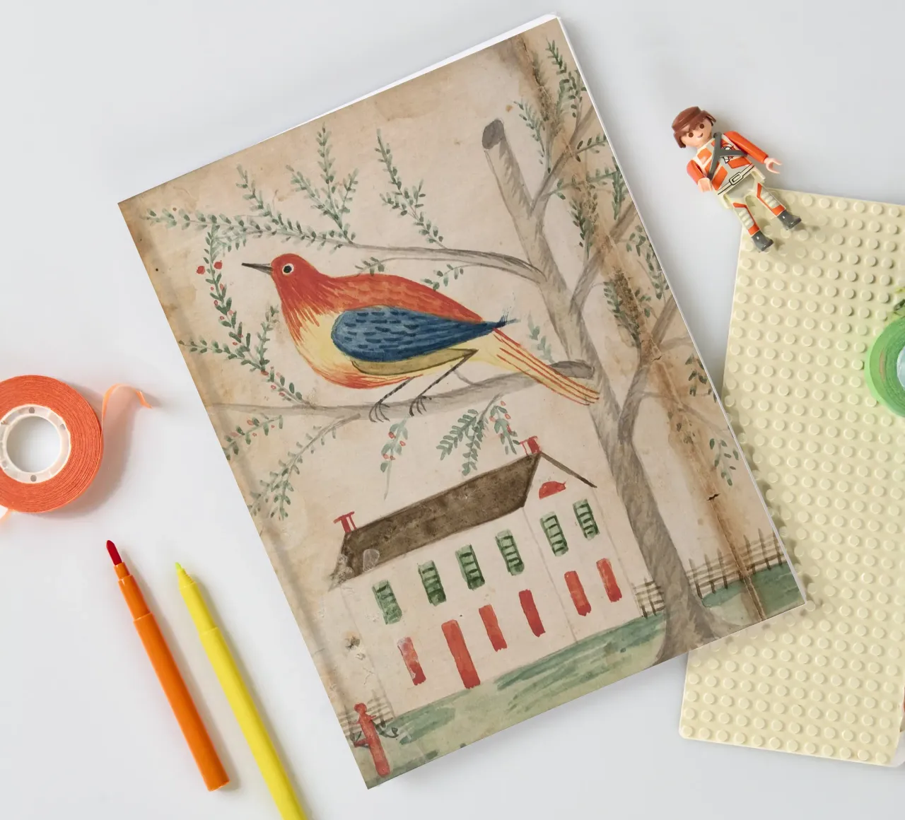 House and Bird on a Tree diario da vintageshop