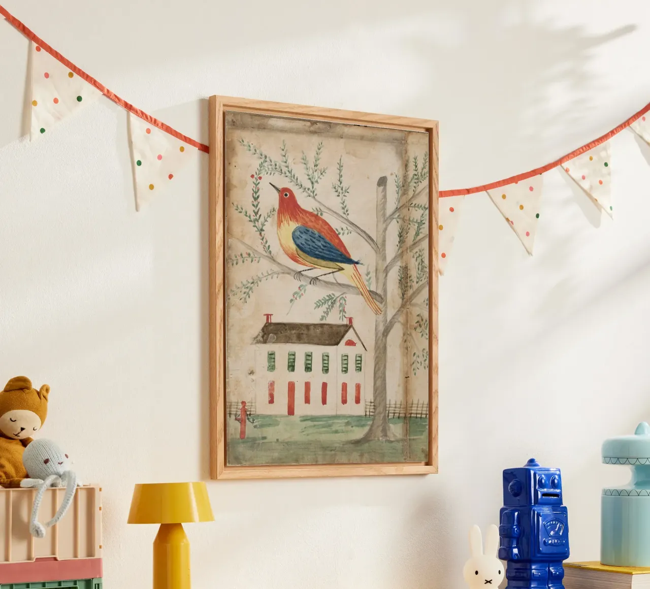 House and Bird on a Tree Acryl-Glas von vintageshop
