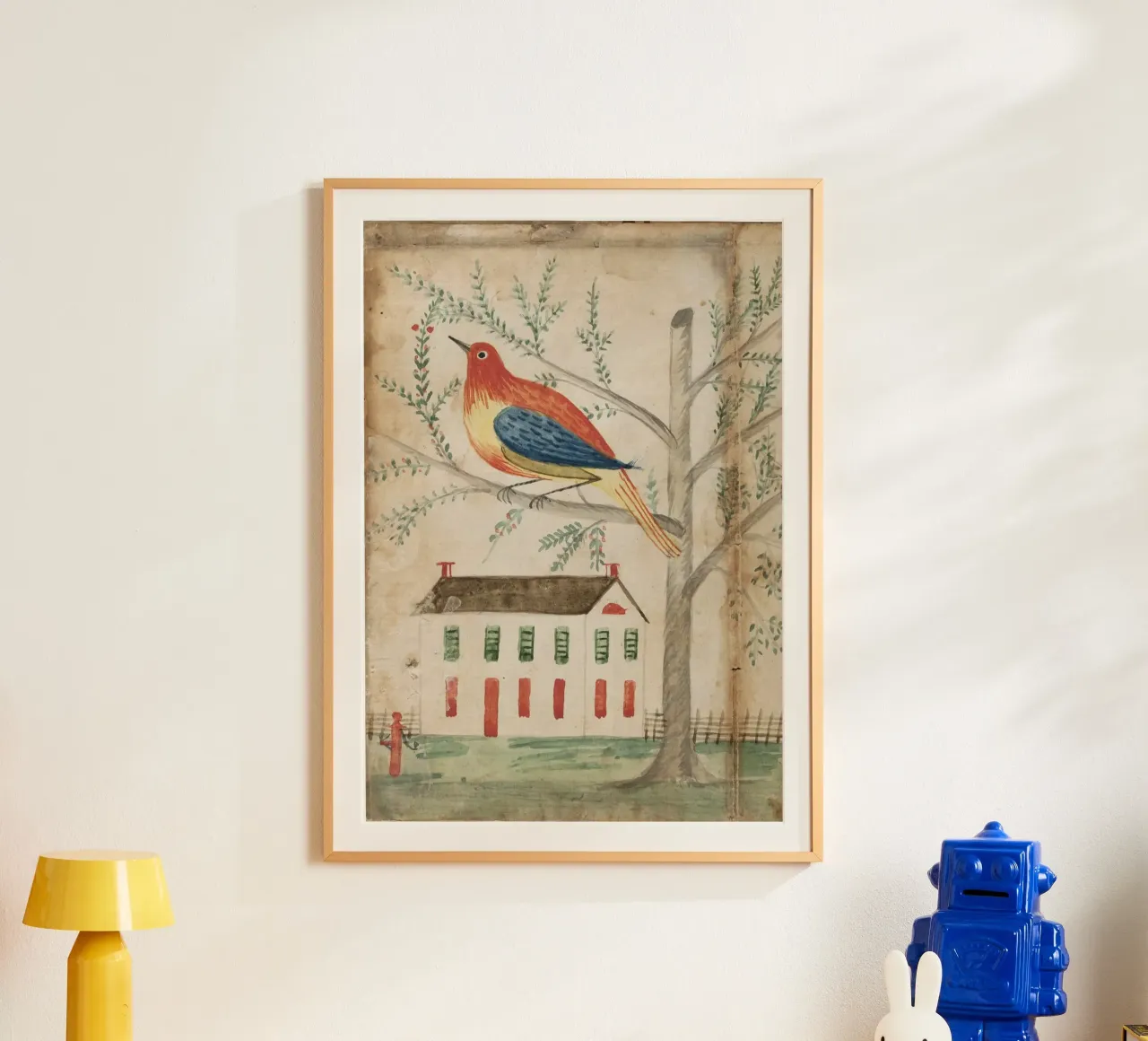 House and Bird on a Tree carta hahnemühle da vintageshop