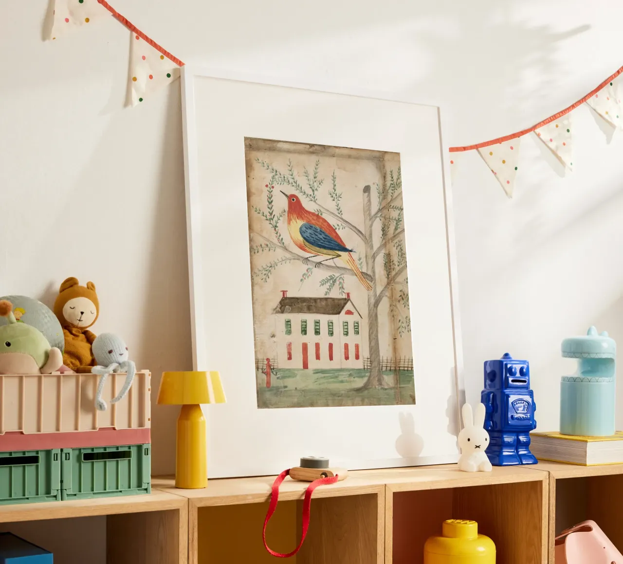 House and Bird on a Tree carta hahnemühle da vintageshop