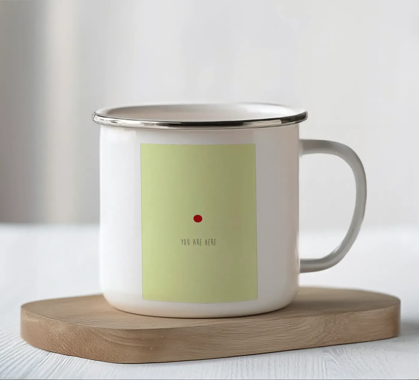 Here enamel mug by Trabolt Design