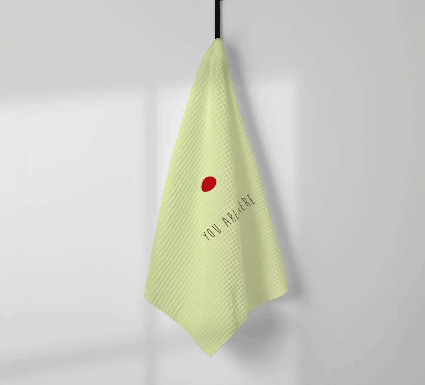 Here tea towel by Trabolt Design