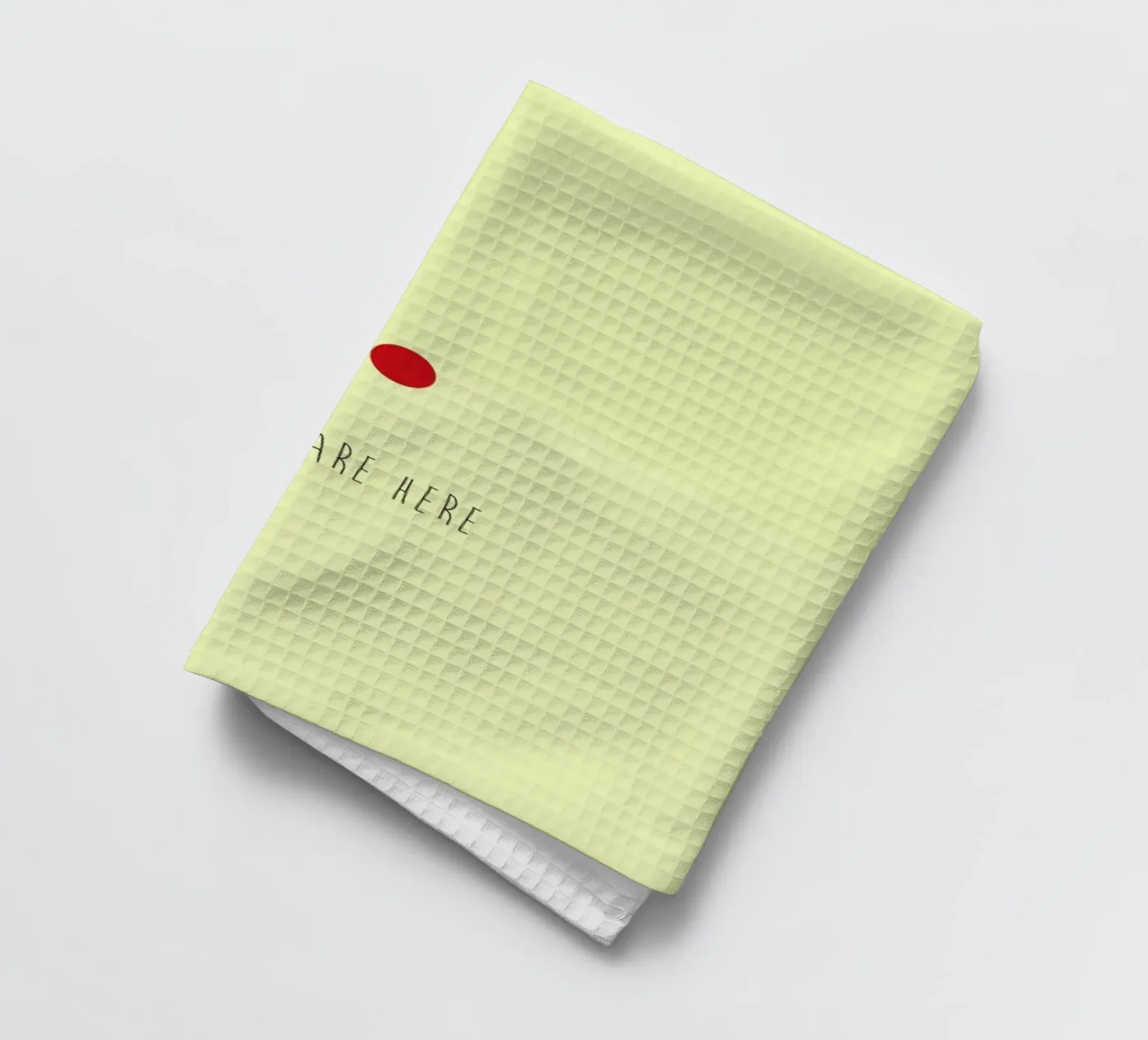 Here tea towel by Trabolt Design