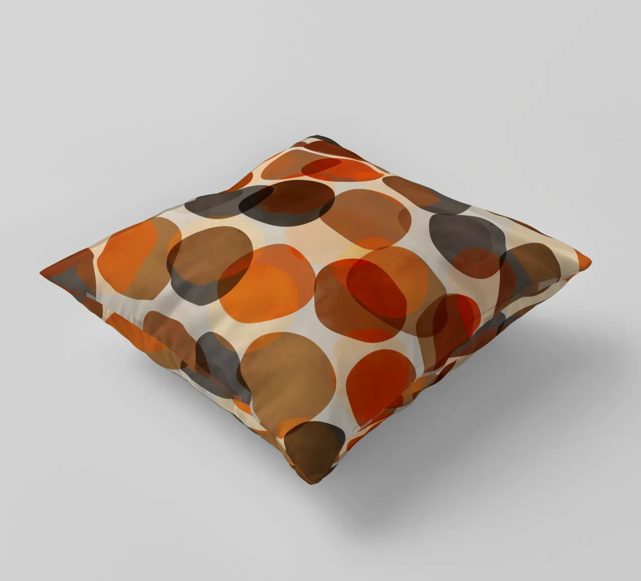 Autumn Stones | Minimalist Fall Colored Shapes Abstract cuscino da sabidussi