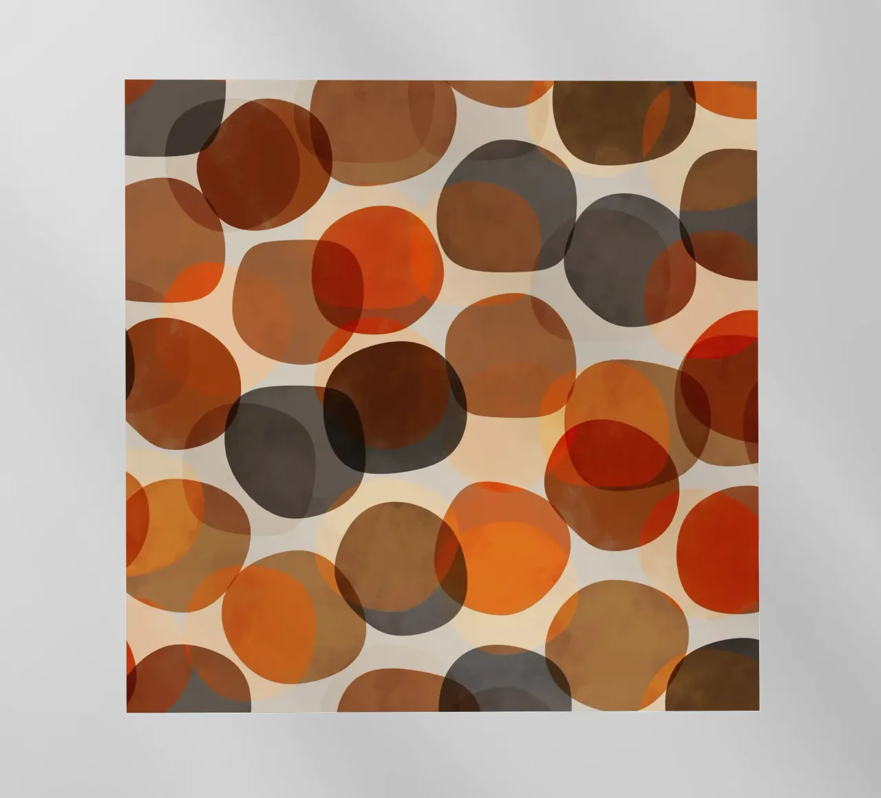 Autumn Stones | Minimalist Fall Colored Shapes Abstract pellicola backlit da sabidussi