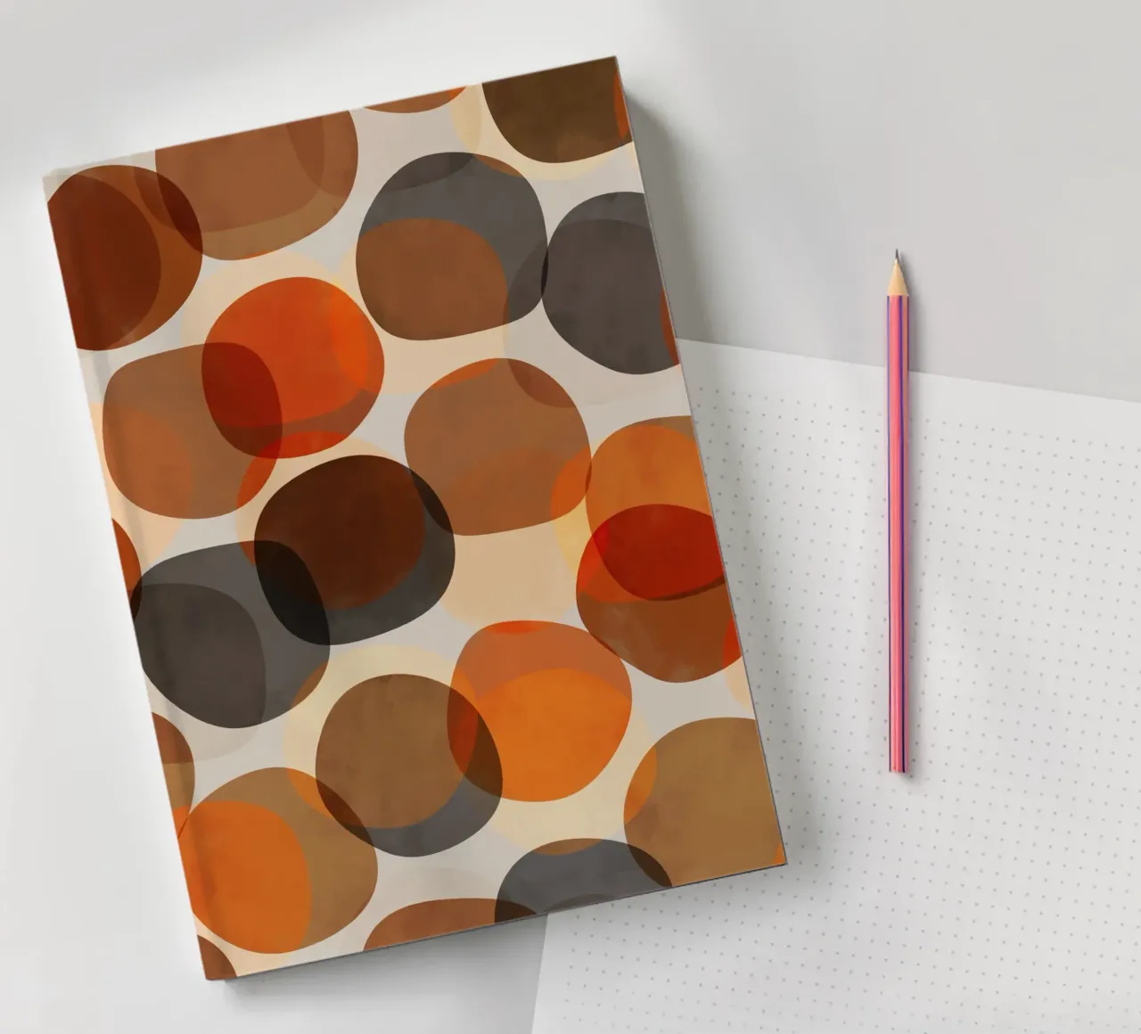 Autumn Stones | Minimalist Fall Colored Shapes Abstract diario da sabidussi