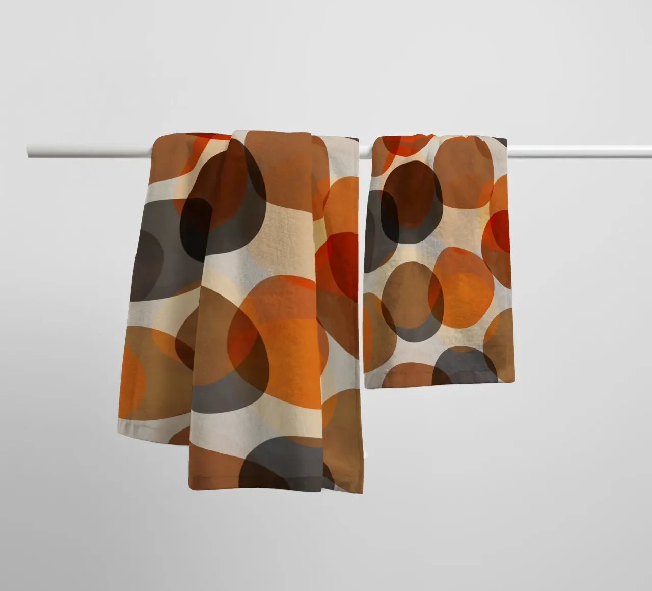 Autumn Stones | Minimalist Fall Colored Shapes Abstract asciugamano da bagno da sabidussi