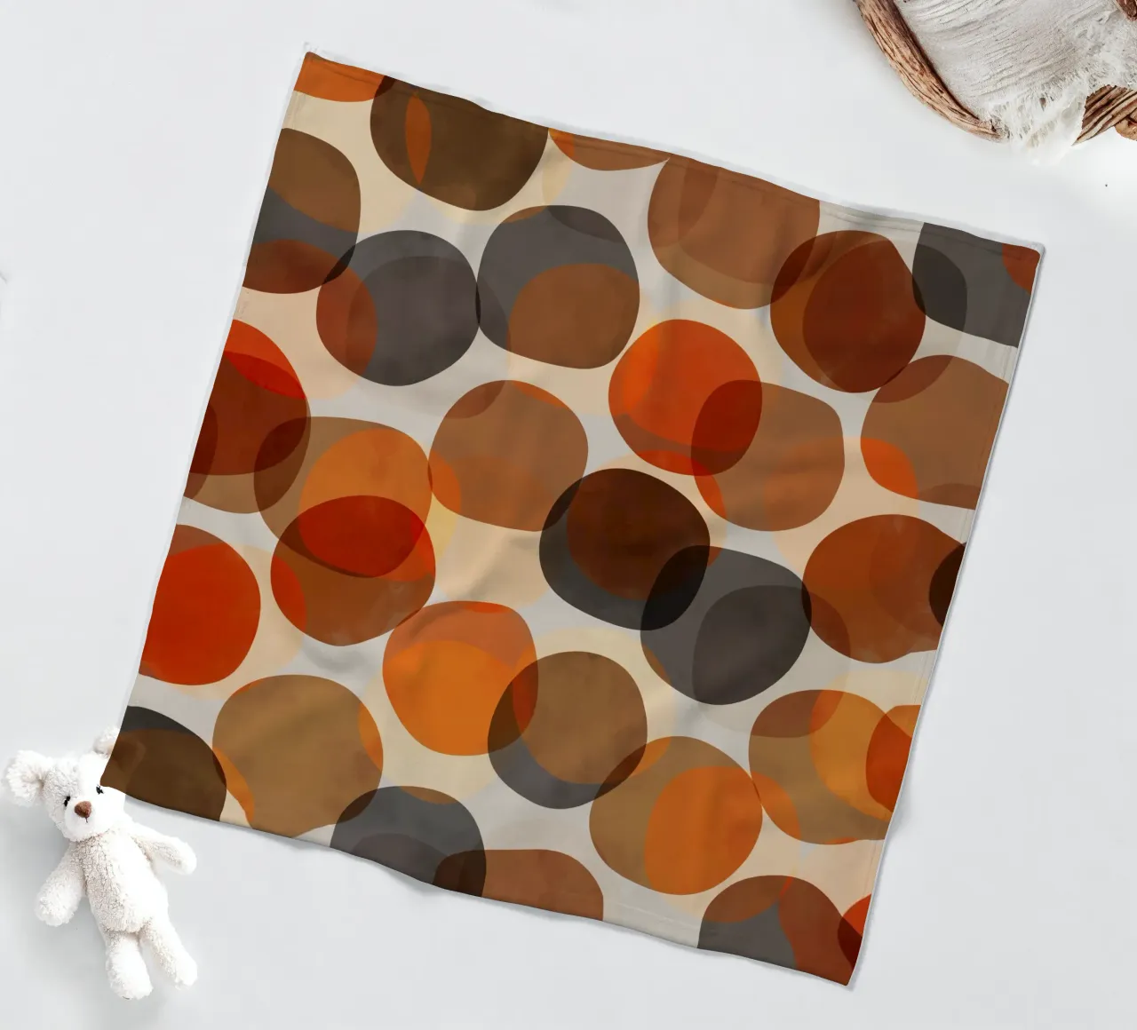 Autumn Stones | Minimalist Fall Colored Shapes Abstract coperta in pile da sabidussi