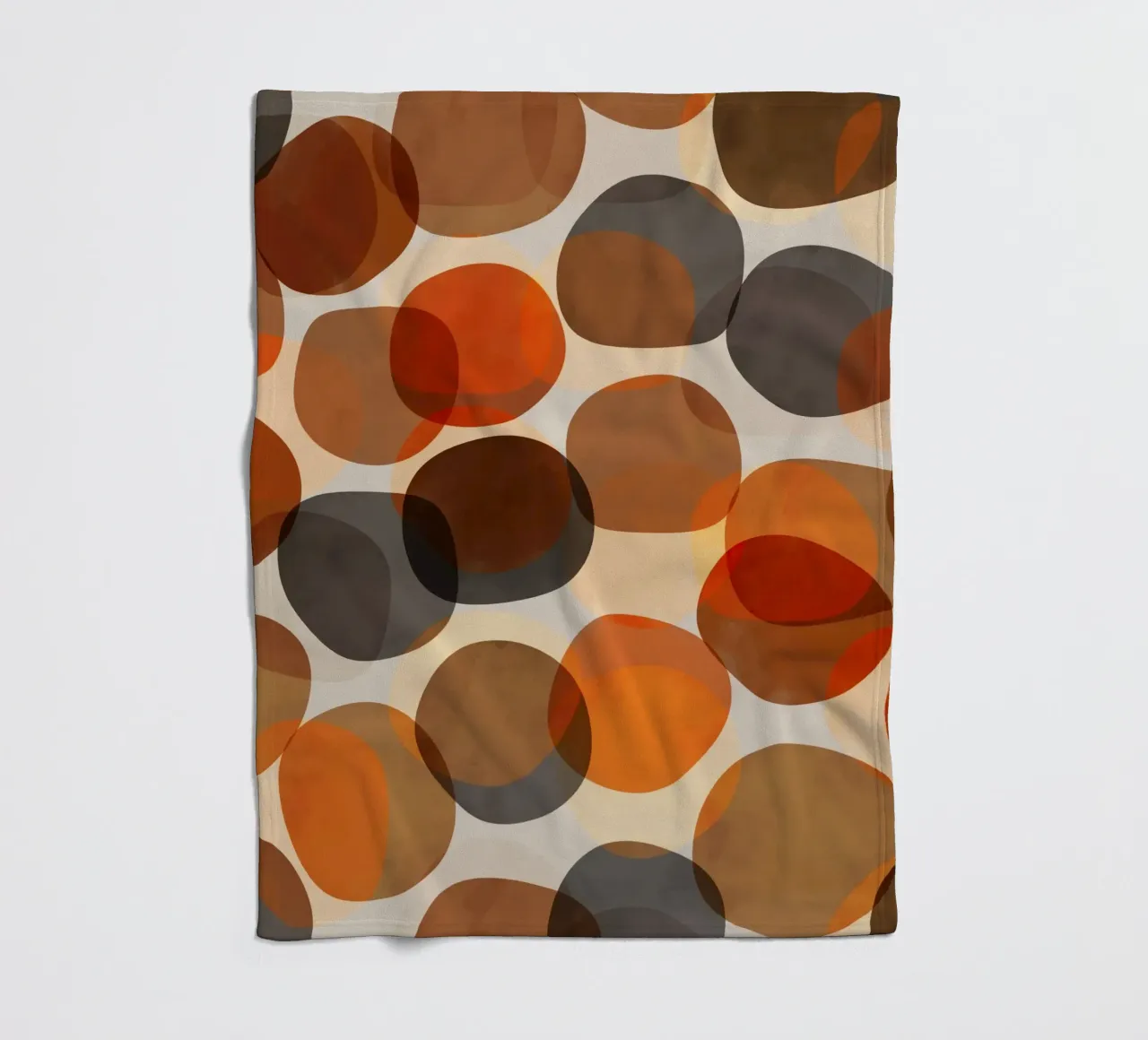 Autumn Stones | Minimalist Fall Colored Shapes Abstract coperta in pile da sabidussi