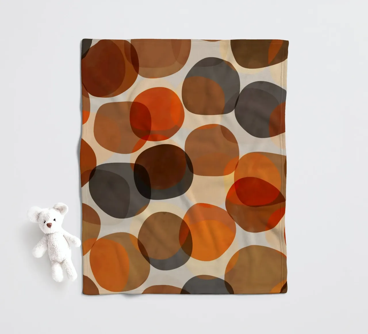Autumn Stones | Minimalist Fall Colored Shapes Abstract coperta in pile da sabidussi