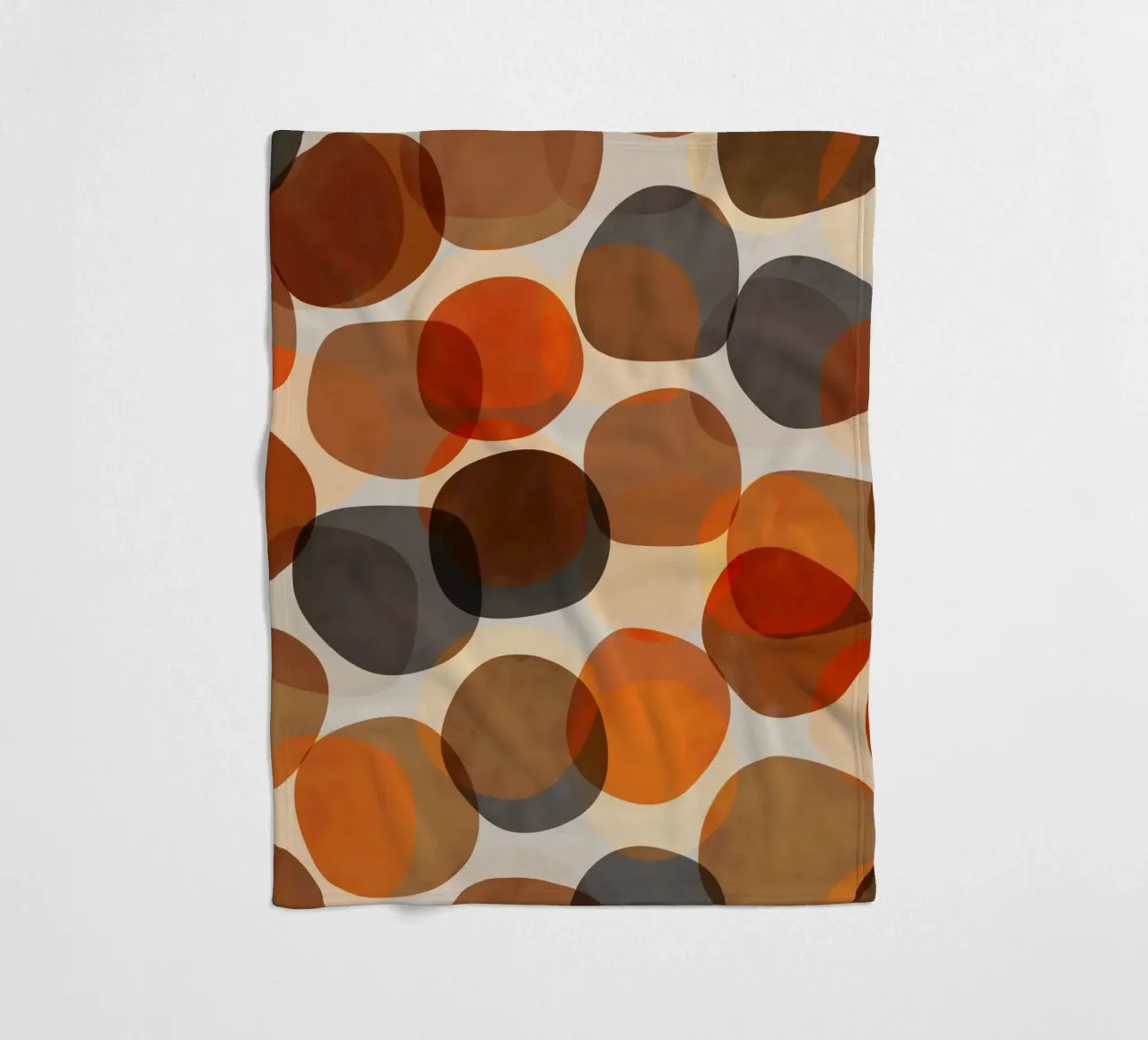 Autumn Stones | Minimalist Fall Colored Shapes Abstract coperta in pile da sabidussi