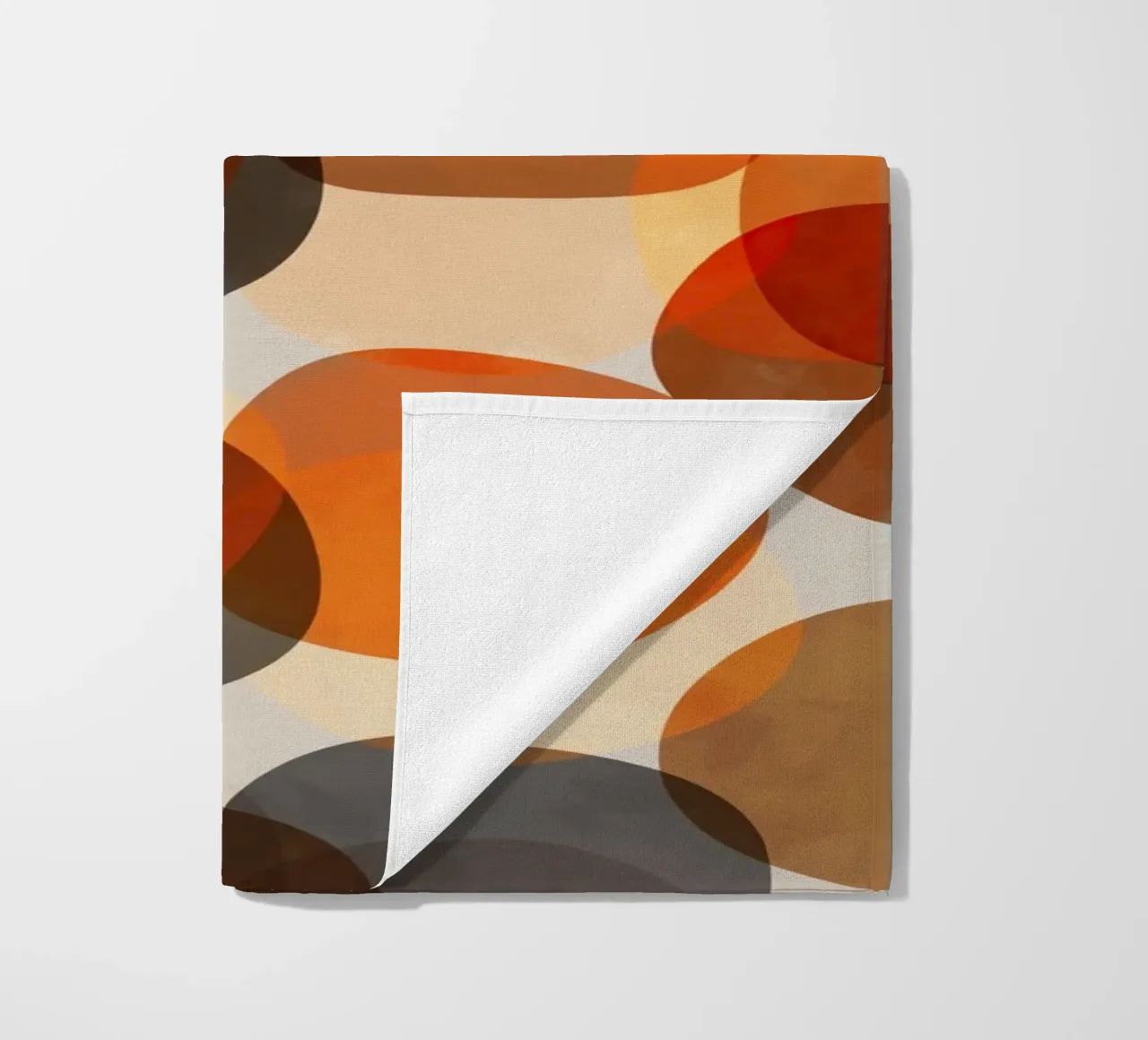 Autumn Stones | Minimalist Fall Colored Shapes Abstract telo mare da sabidussi