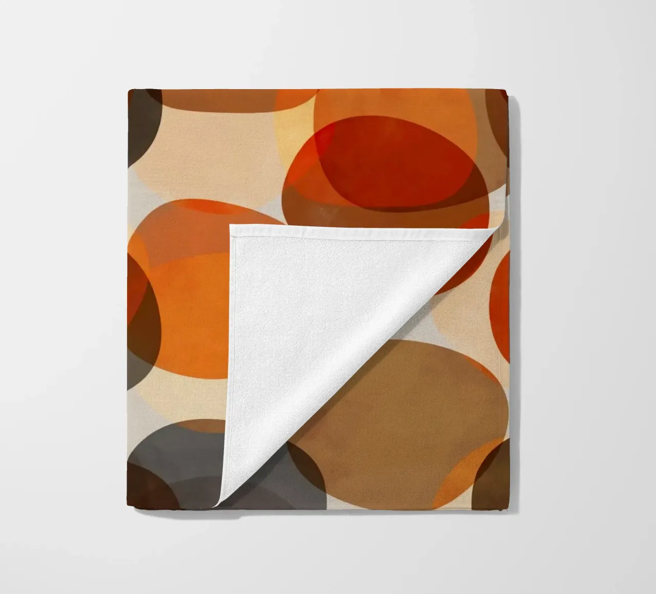 Autumn Stones | Minimalist Fall Colored Shapes Abstract telo mare da sabidussi