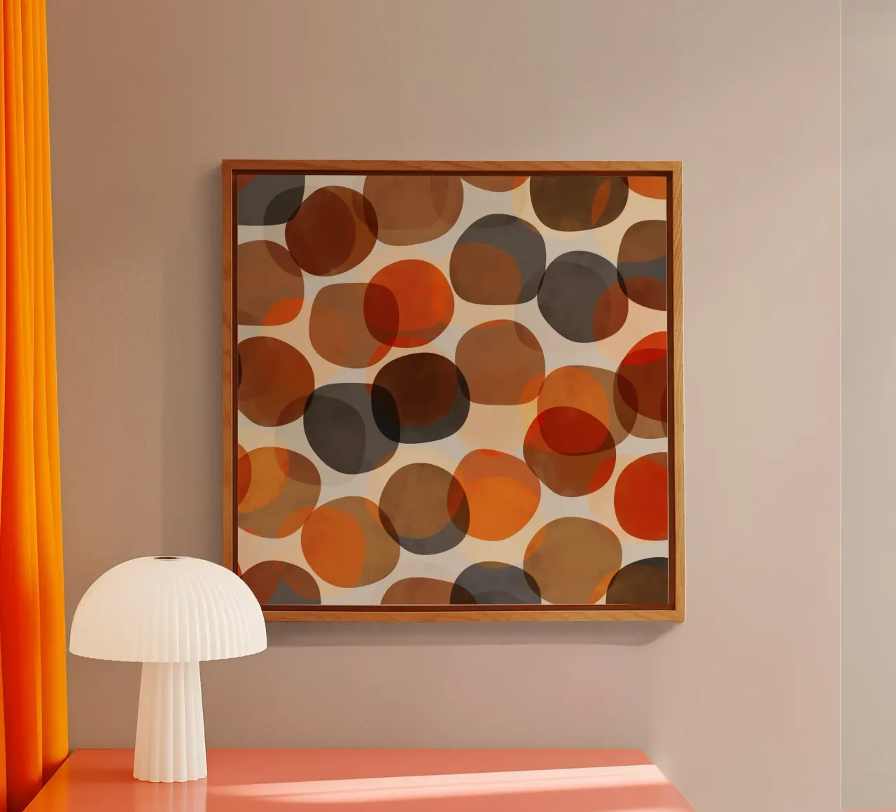 Autumn Stones | Minimalist Fall Colored Shapes Abstract plexiglass da sabidussi