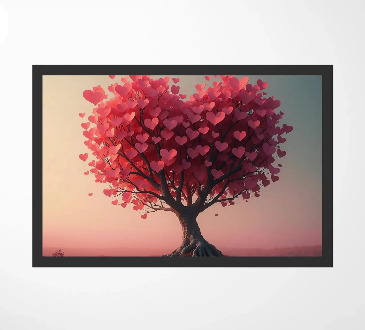 Albero con cuori_1 zerbino da Pink- und LoveArt by LK