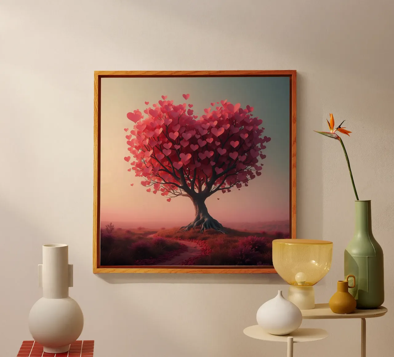 Albero con cuori_1 plexiglass da Pink- und LoveArt by LK