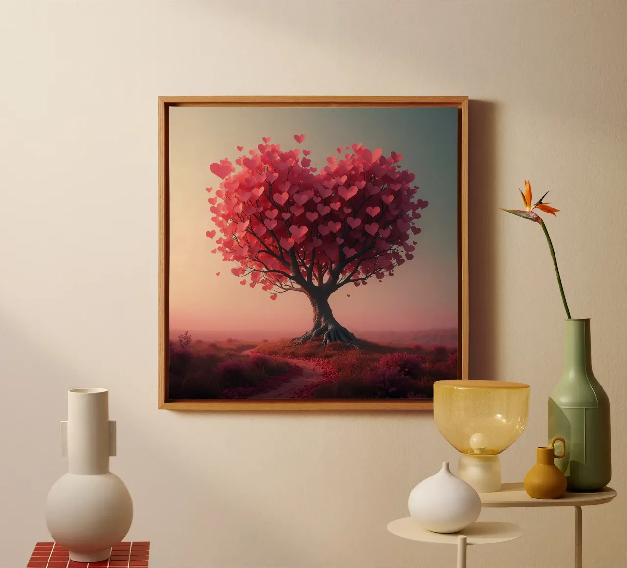 Tree with hearts_1 canvas by Pink- und LoveArt by LK