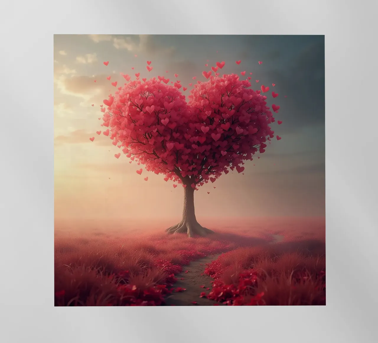 Albero con cuori_2 pellicola backlit da Pink- und LoveArt by LK