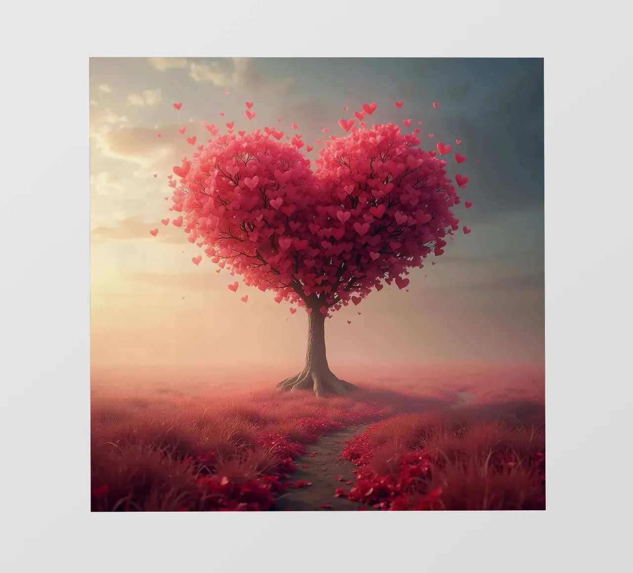 Albero con cuori_2 pellicola backlit da Pink- und LoveArt by LK