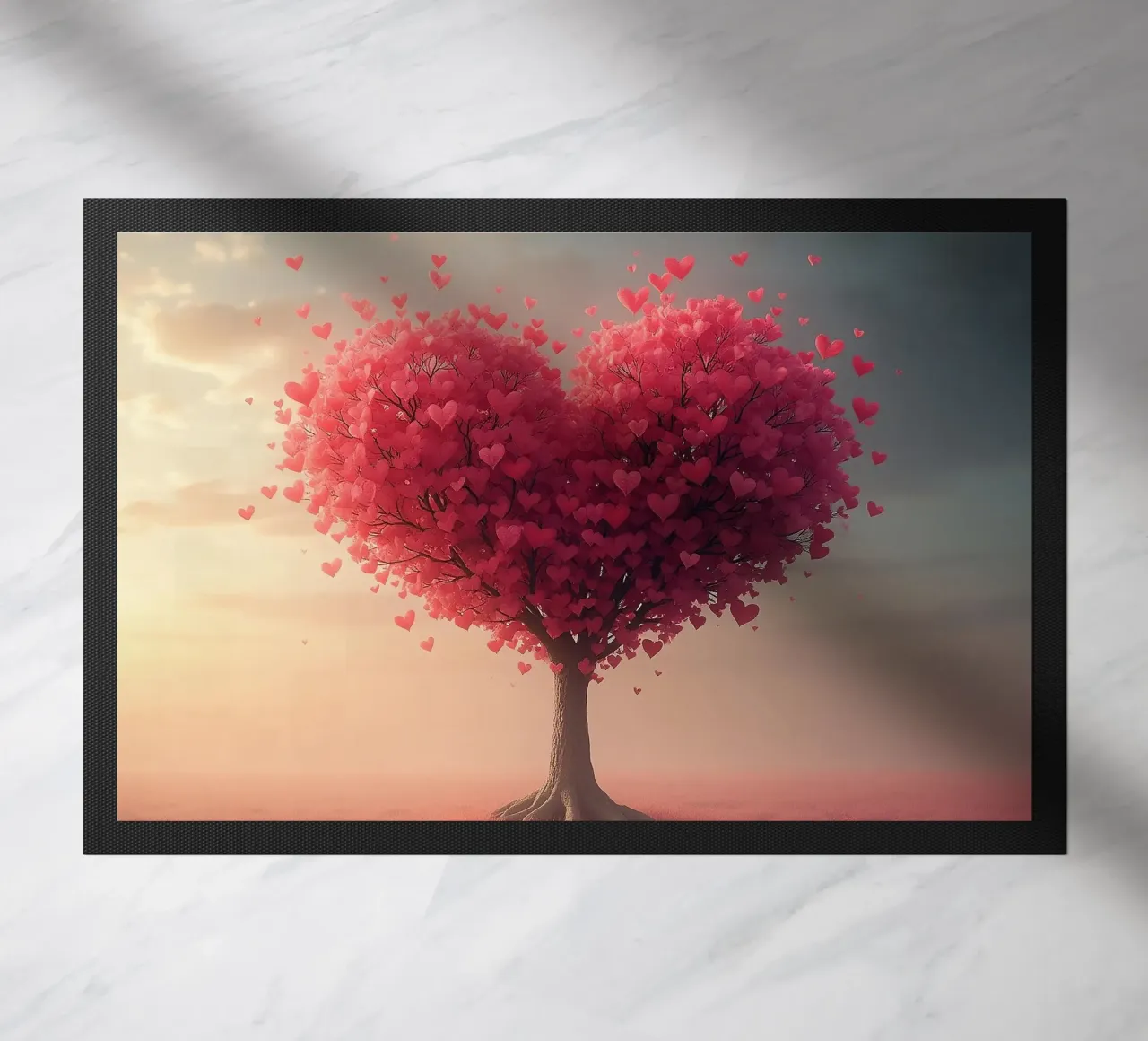 Albero con cuori_2 zerbino da Pink- und LoveArt by LK