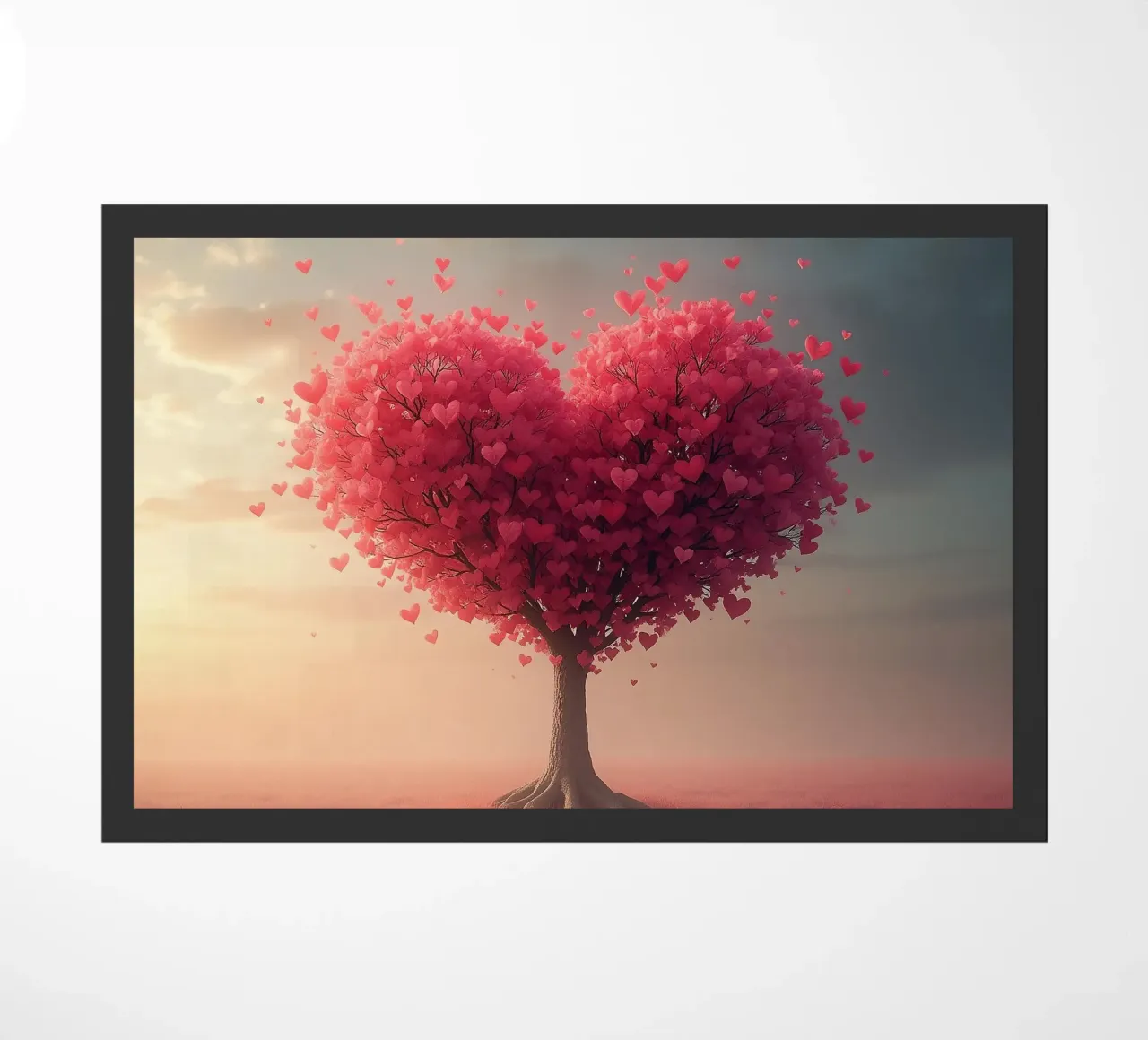 Albero con cuori_2 zerbino da Pink- und LoveArt by LK