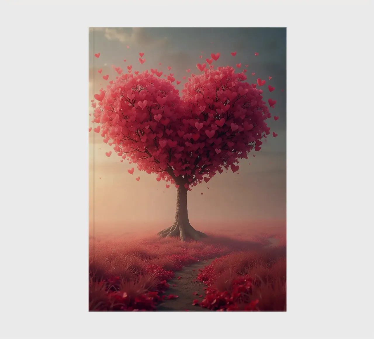 Tree with hearts_2 notebook by Pink- und LoveArt by LK