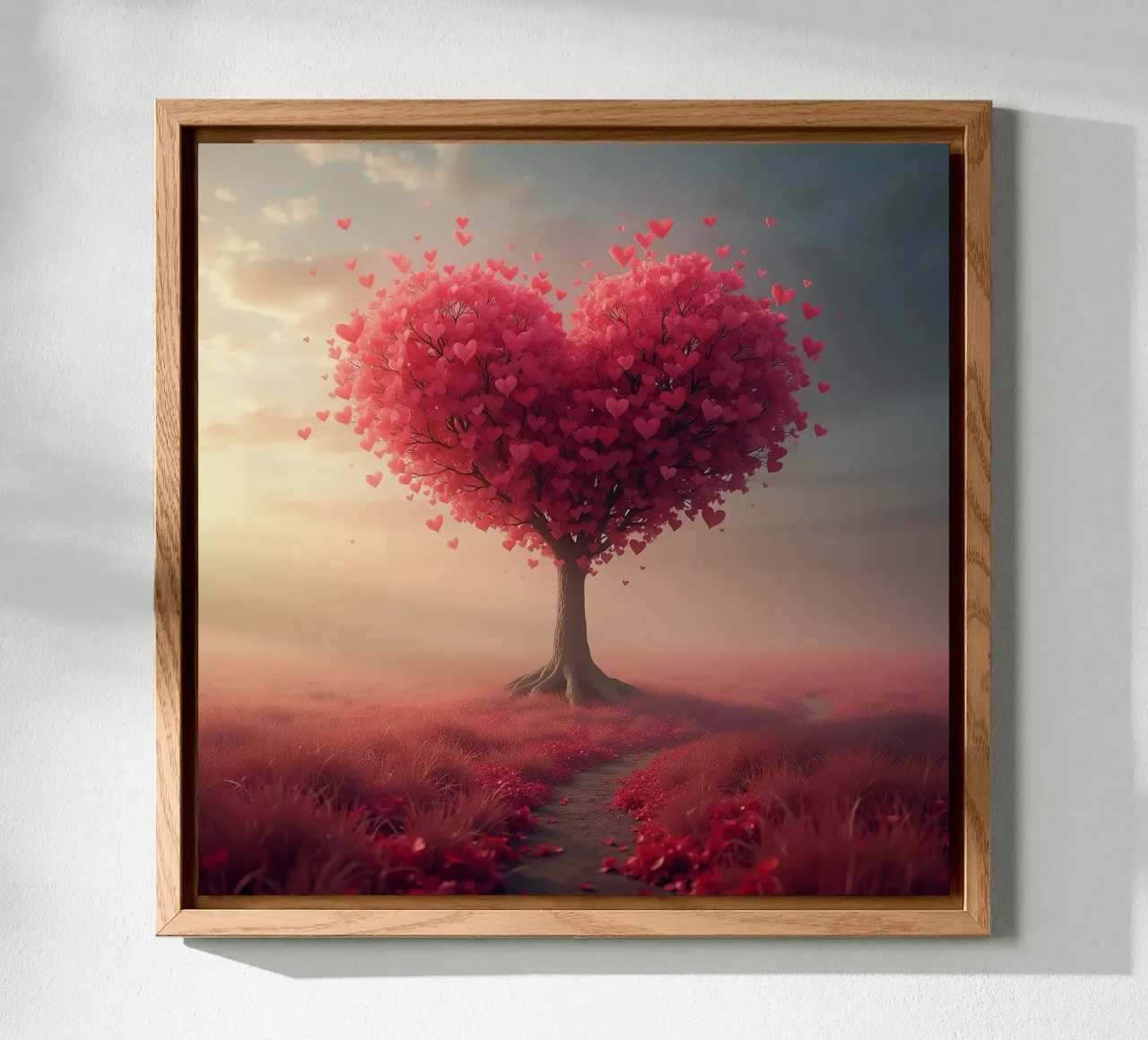 Albero con cuori_2 alluminio dibond da Pink- und LoveArt by LK