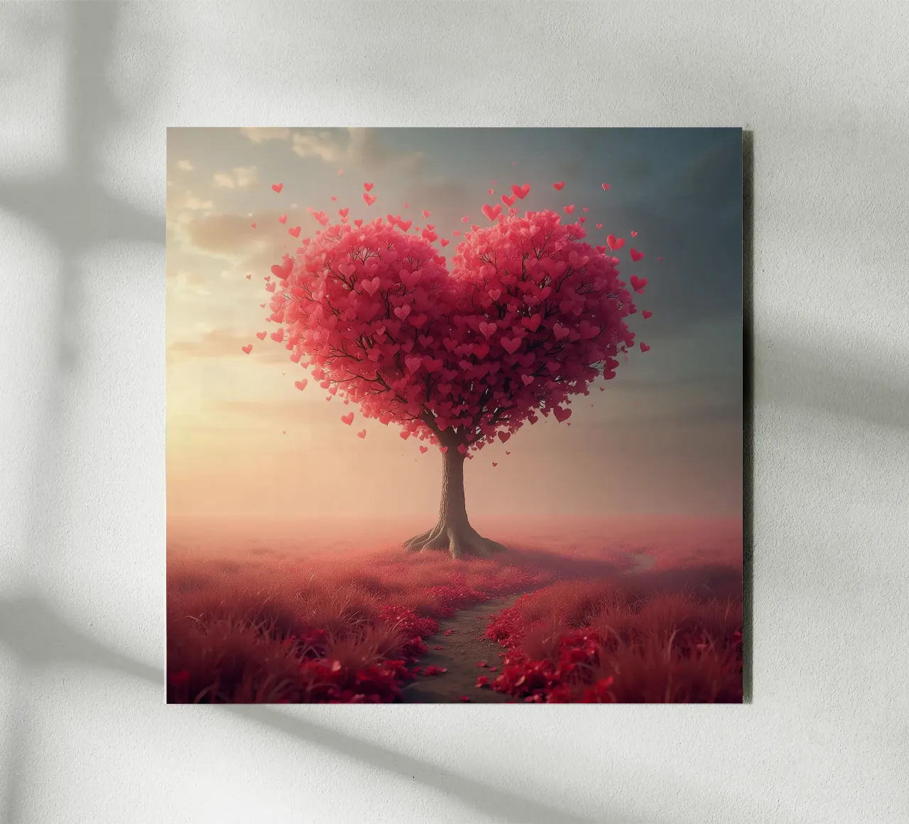Albero con cuori_2 alluminio dibond da Pink- und LoveArt by LK