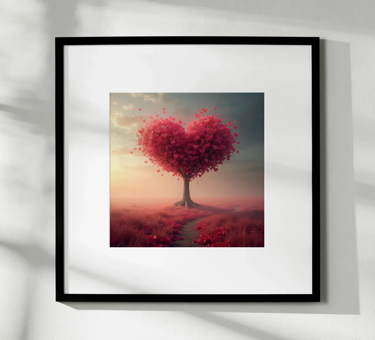 Albero con cuori_2 carta hahnemühle da Pink- und LoveArt by LK